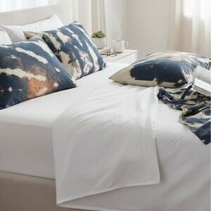 Set of 4 Pillowcases, Fieldcrest, 100% Egyptian Cotton, Tie-Dye Print, Gray, Tan